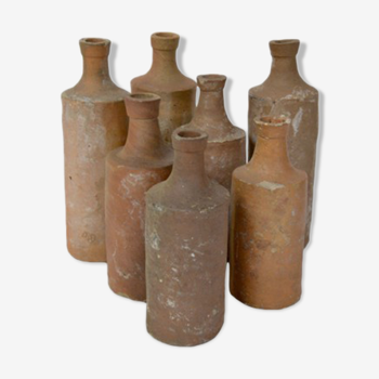 Lot de 7 bouteilles à pharmacie  de 1890