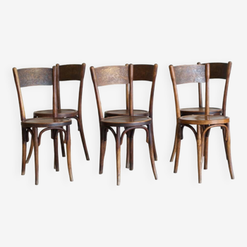 Six chaises Thonet - France Bistro 1950