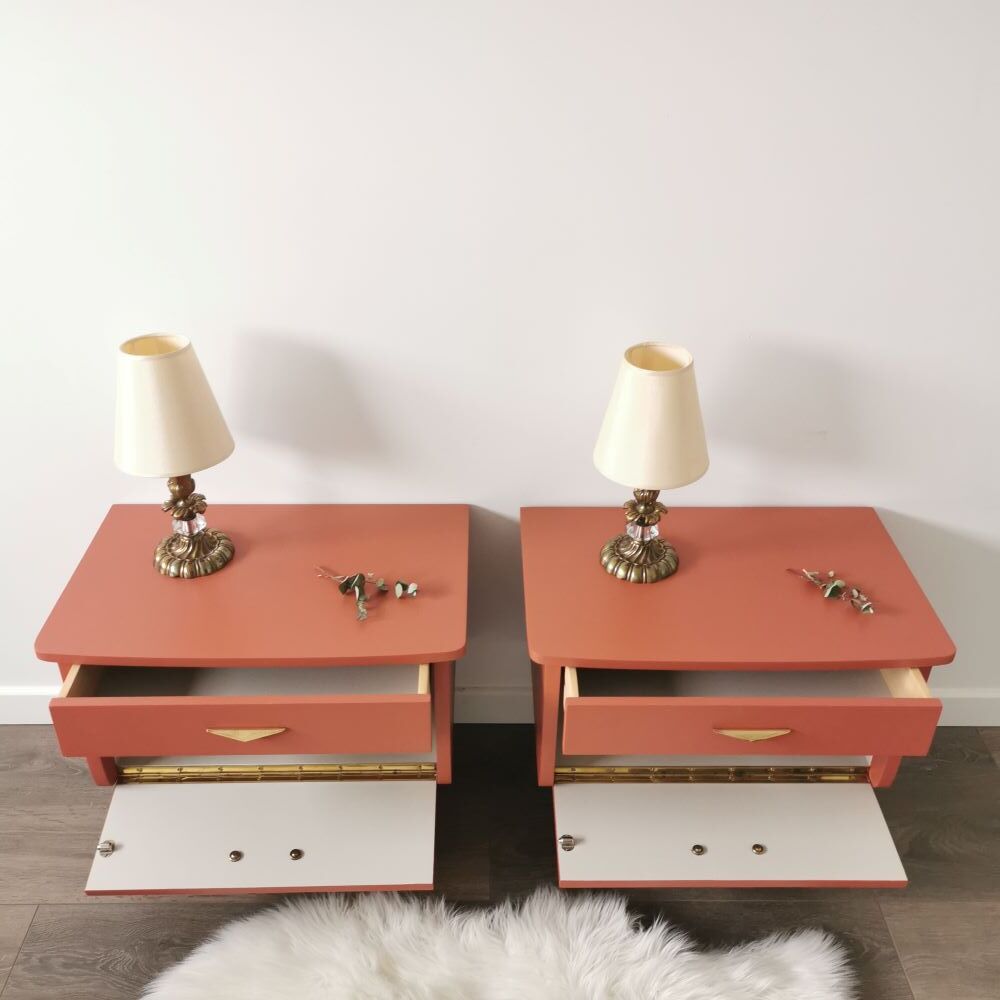 Paire de chevets vintage