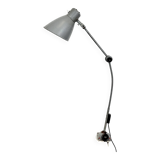 Large Grey Industrial Workshop Table Lamp, 1960s