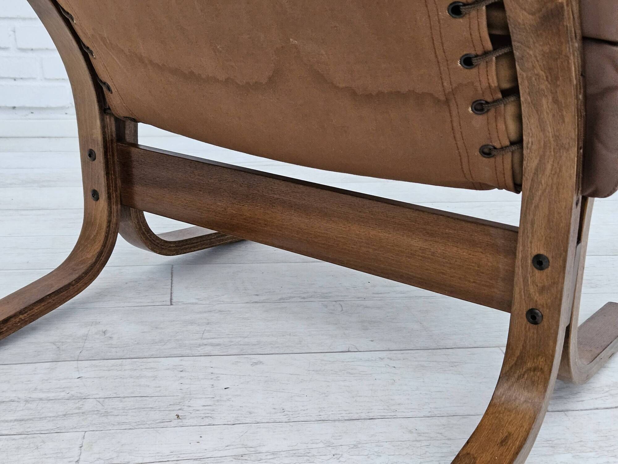1970’s, Norwegian design, "Siesta" lounge chair by Ingmar Relling, leather, bentwood.