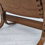 1970’s, Norwegian design, "Siesta" lounge chair by Ingmar Relling, leather, bentwood.