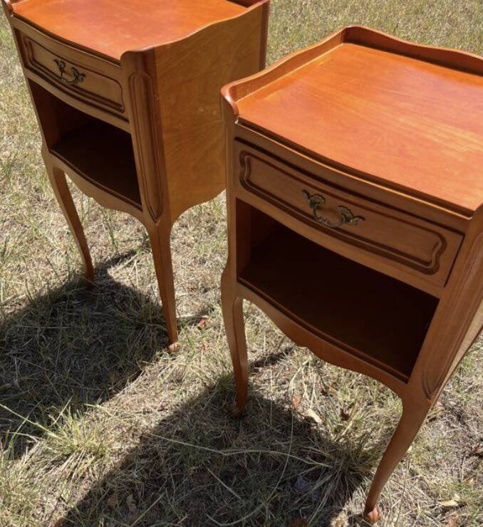 Wooden bedside tables