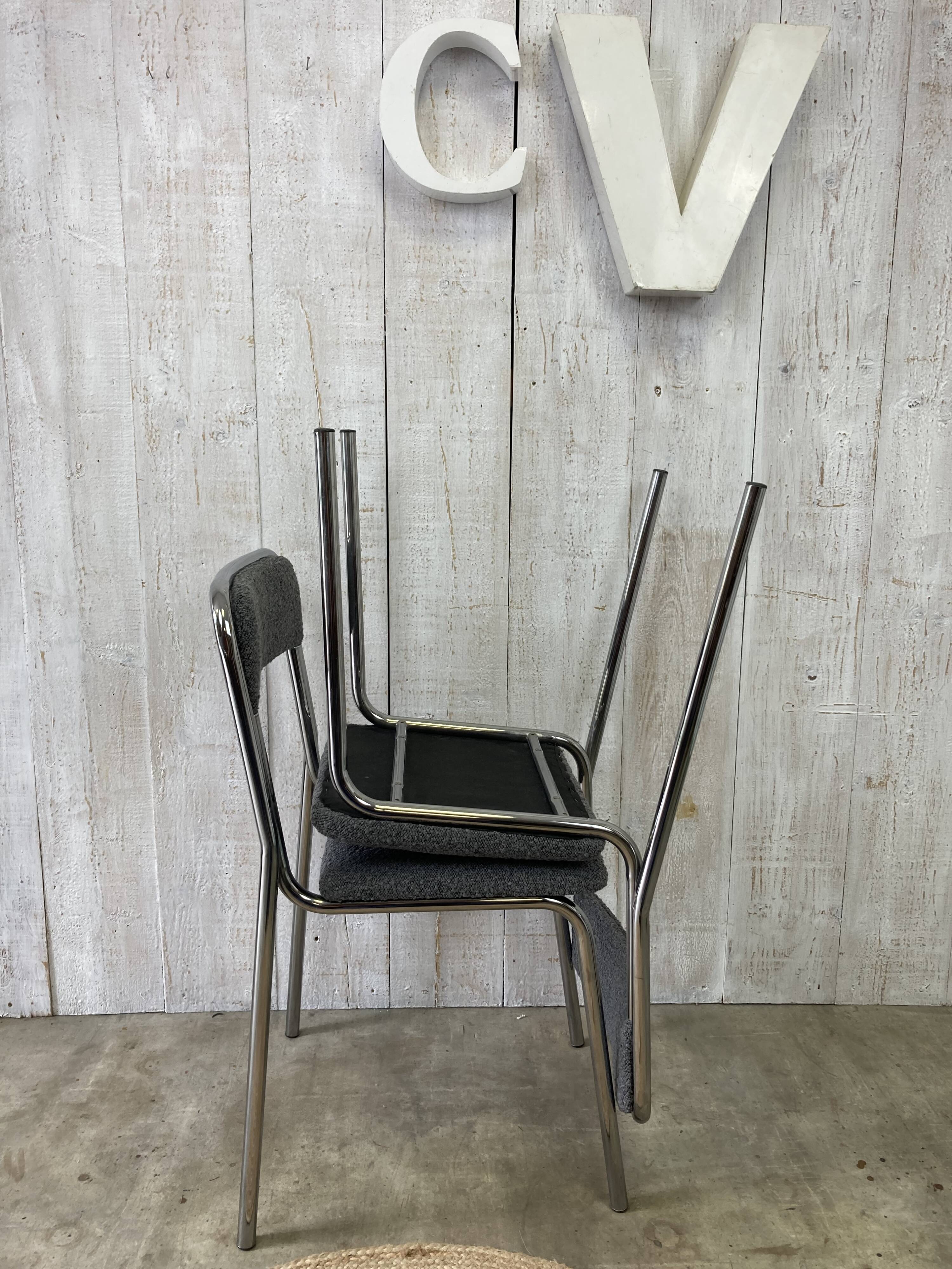 Pair of vintage chrome chairs