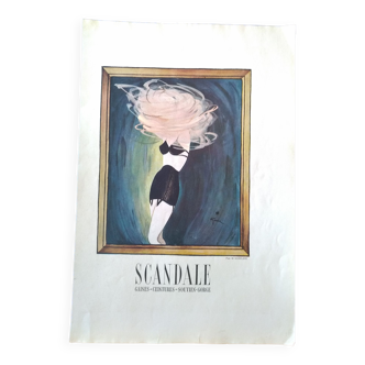 Women's fashion paper advertisement brand: scandal woman from a period magazine