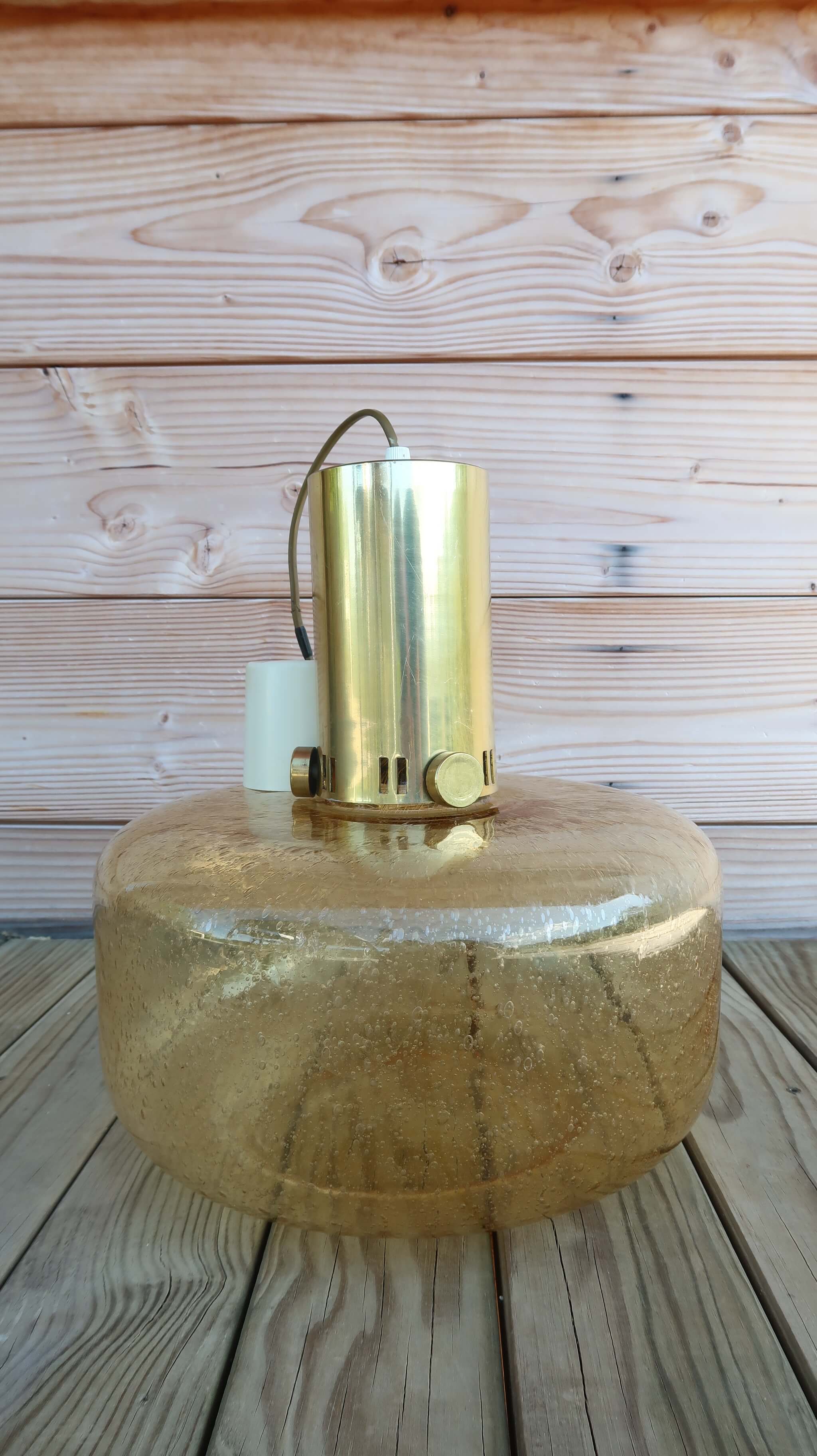 70's blown glass suspension