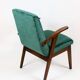 Fauteuil en velours vert d’années 1970
