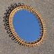 Italian design rattan mirror by Franco Albini