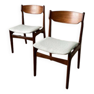 Pair of teak chairs by Erik Buck