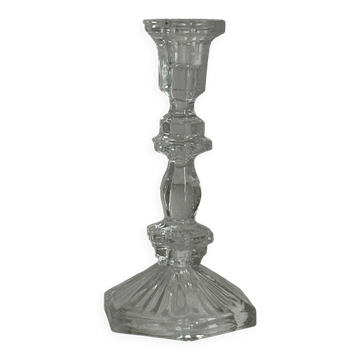 cut glass transparent candlestick