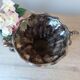 Vintage vase from Belgium signed – 1950s ceramic, decorated with coloured leaves.