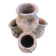 Pot de fleurs multiple en terre cuite, terracotta 1960