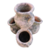 Pot de fleurs multiple en terre cuite, terracotta 1960