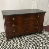 Empire chest of drawers, early 19th century period in mahogany veneer
