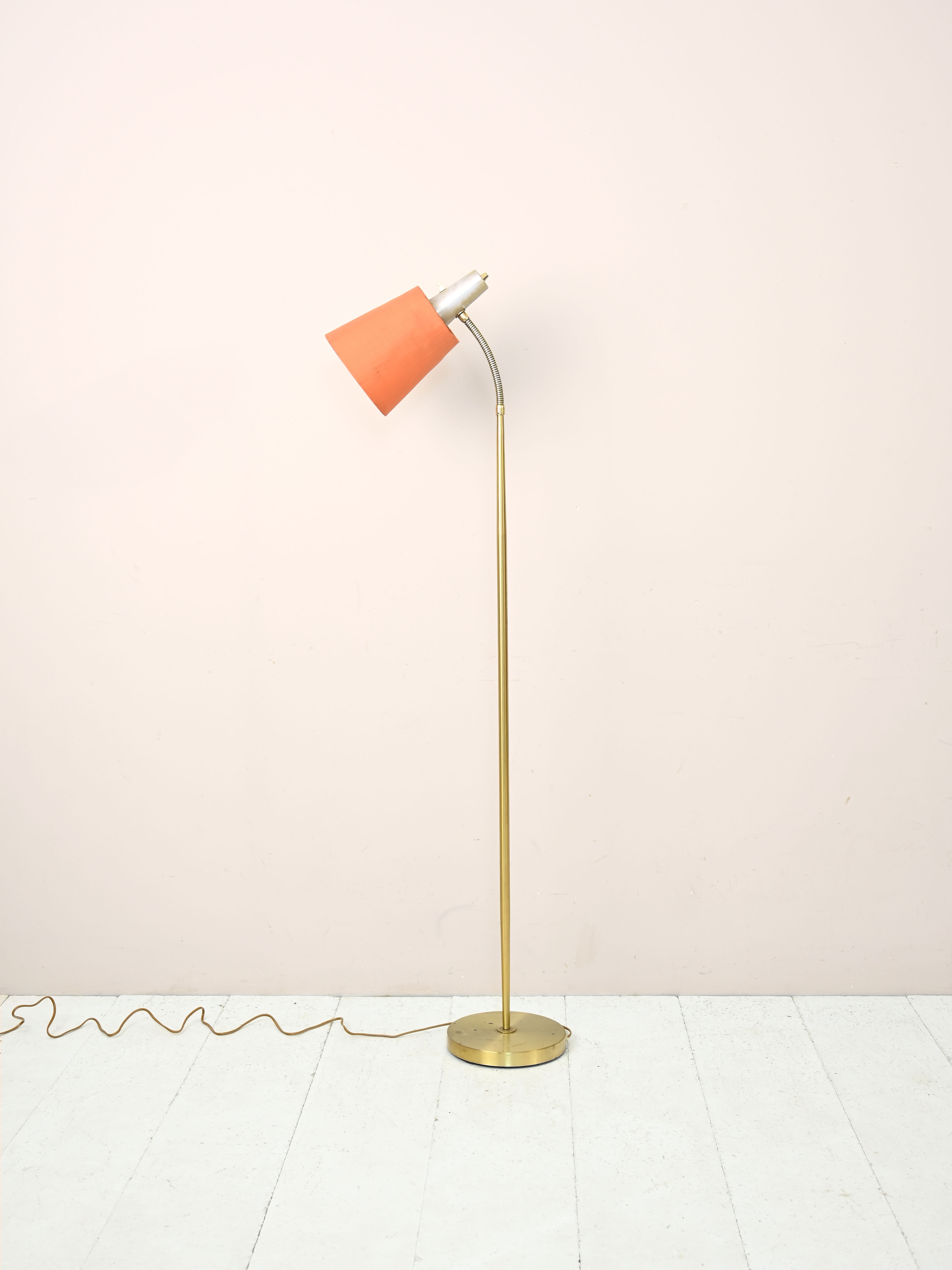 Modern antique floor lamp with gold base