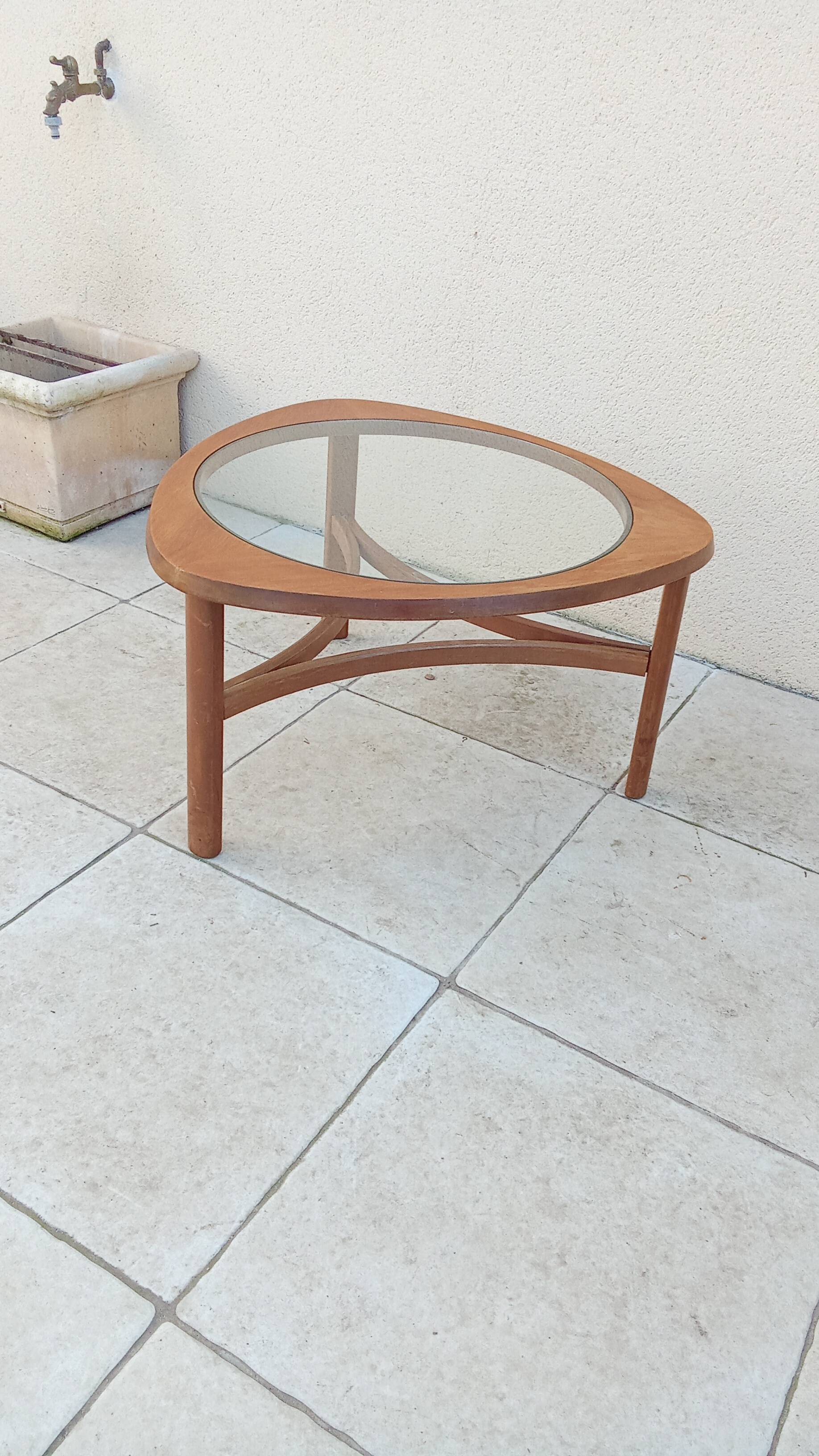 Table basse teck vintage scandinave