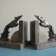 pair of art deco greyhound bookends bronze marble antique pair of bookends