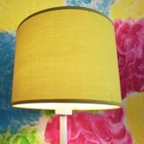 White steel and lime green shade table lamp