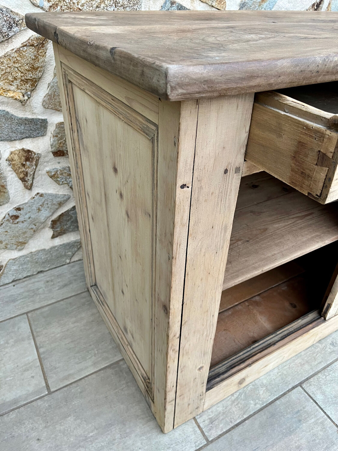 Meuble de métier comptoir banque glissière