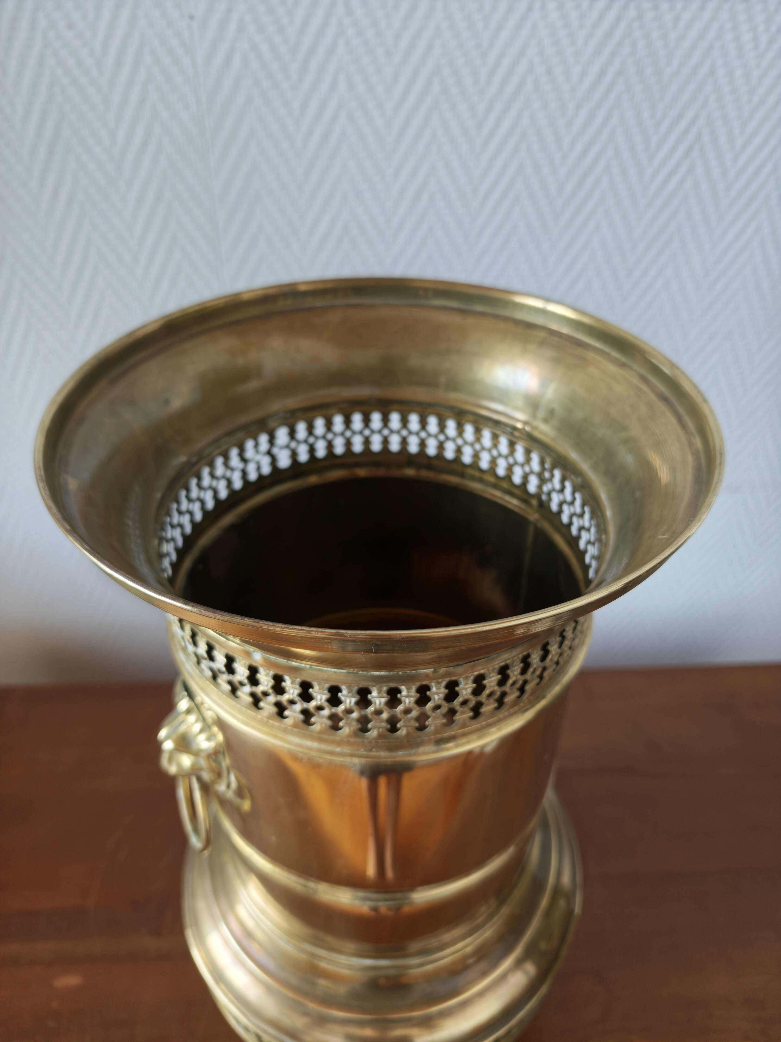Vintage brass umbrella stand