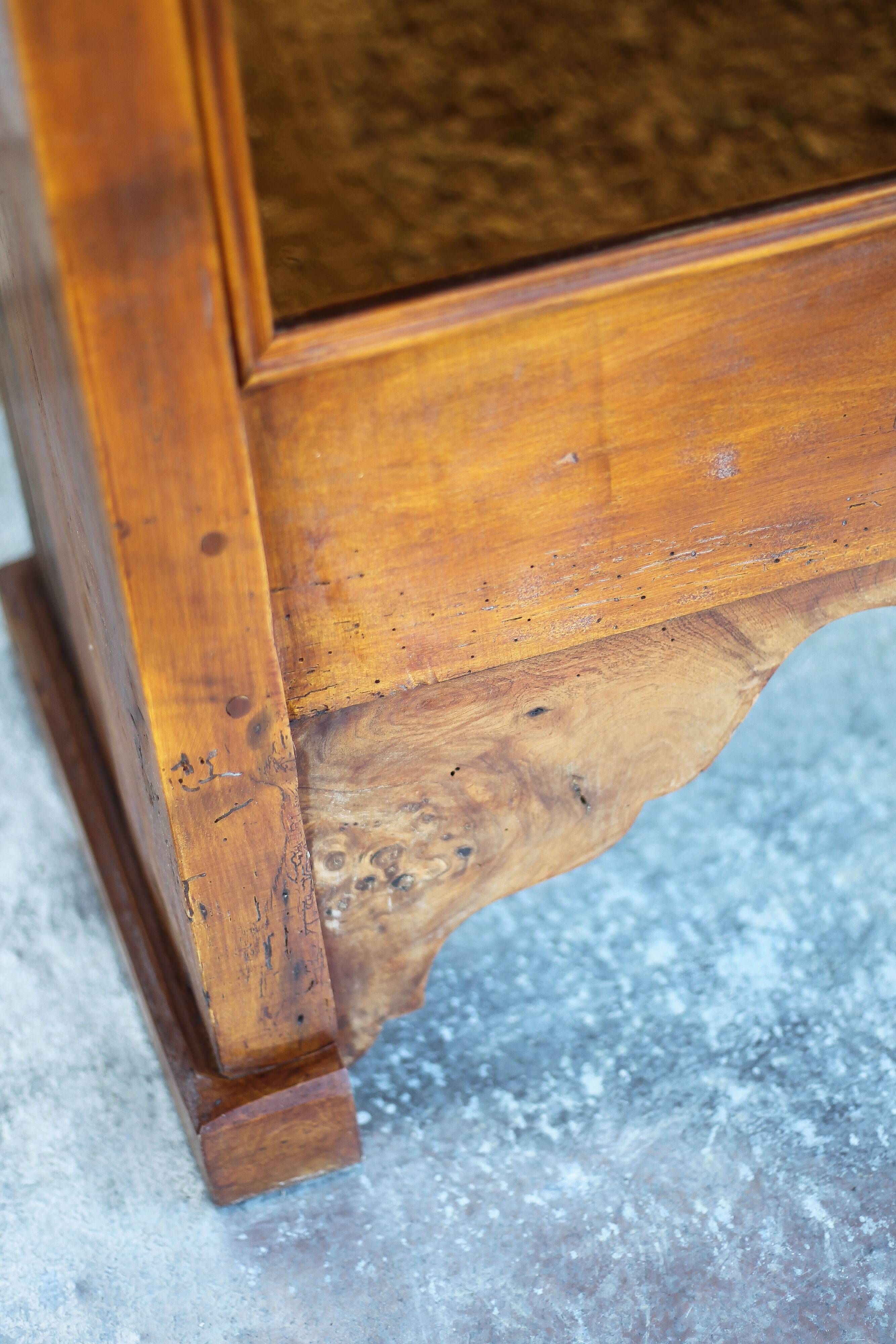 Handcrafted wooden bar, mirror bar and marble slab, wooden furniture
