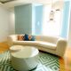 Auxiliary Table, High Gloss Laminate, Full Moon or Half Moon, Handmade, Size L