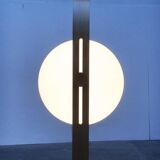 Swiss space-style floor lamp made of plastic and plywood from the 1960s.