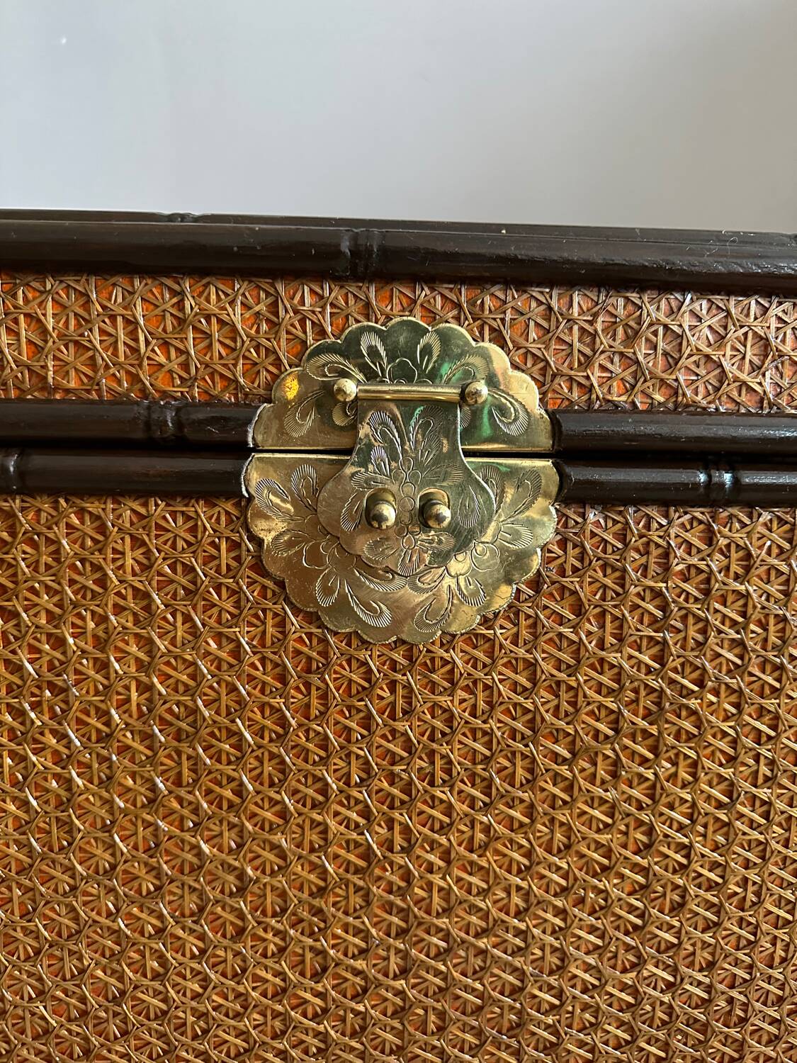 Wooden and cane trunk