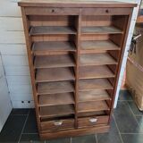 Double oak curtain file cabinet