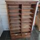 Double oak curtain file cabinet