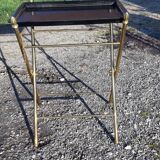 Table Desserte Vintage Métal Doré