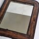 Antique Louis-Philippe mirror, painted wood imitation wood, 30 x 37 cm, 19th century
