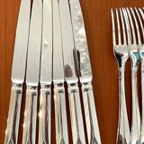 Christofle Atlantide, cutlery for entremet, dessert, cheese. Art Deco