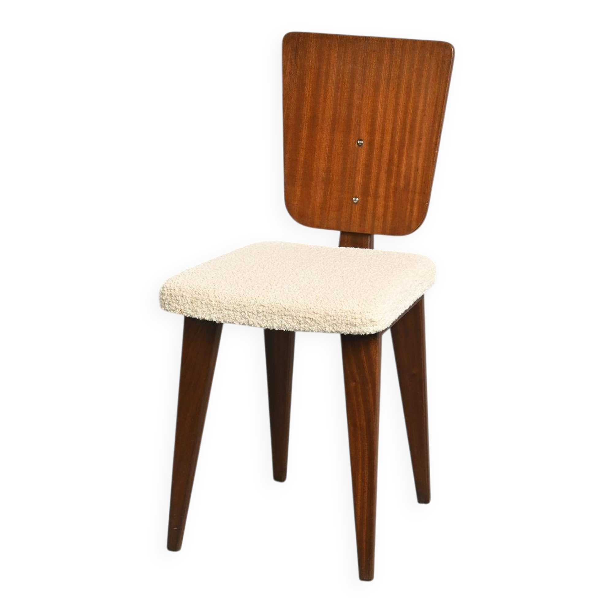 Boucle fabric chair by André Sornay, circa 1955