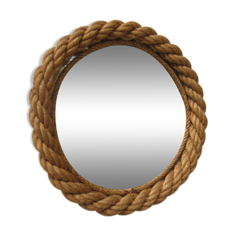 Braided rope mirror from the 60's - 33x33cm