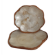 Empty wooden and mother-of-pearl pocket
