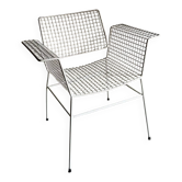 Chaise en fil de fer blanc d'Erlau | Allemagne | Années 1960