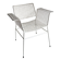 White metal wire chair from Erlau | Germany | 1960s