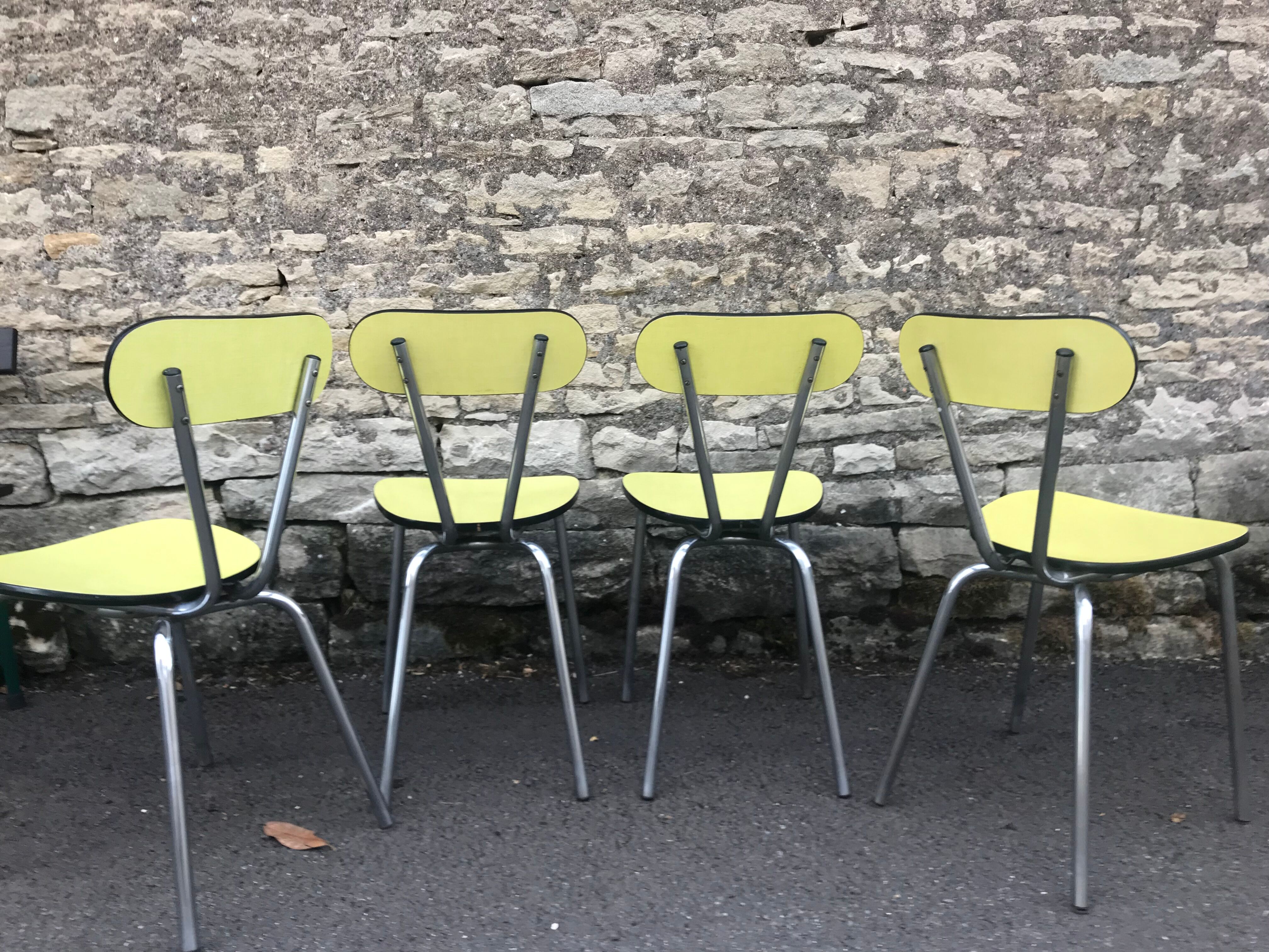 Yellow formica chairs