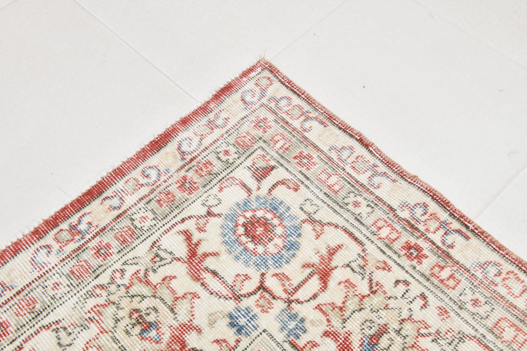Tapis vintage floral rose blush et pêche 8x12, tapis pour salon.