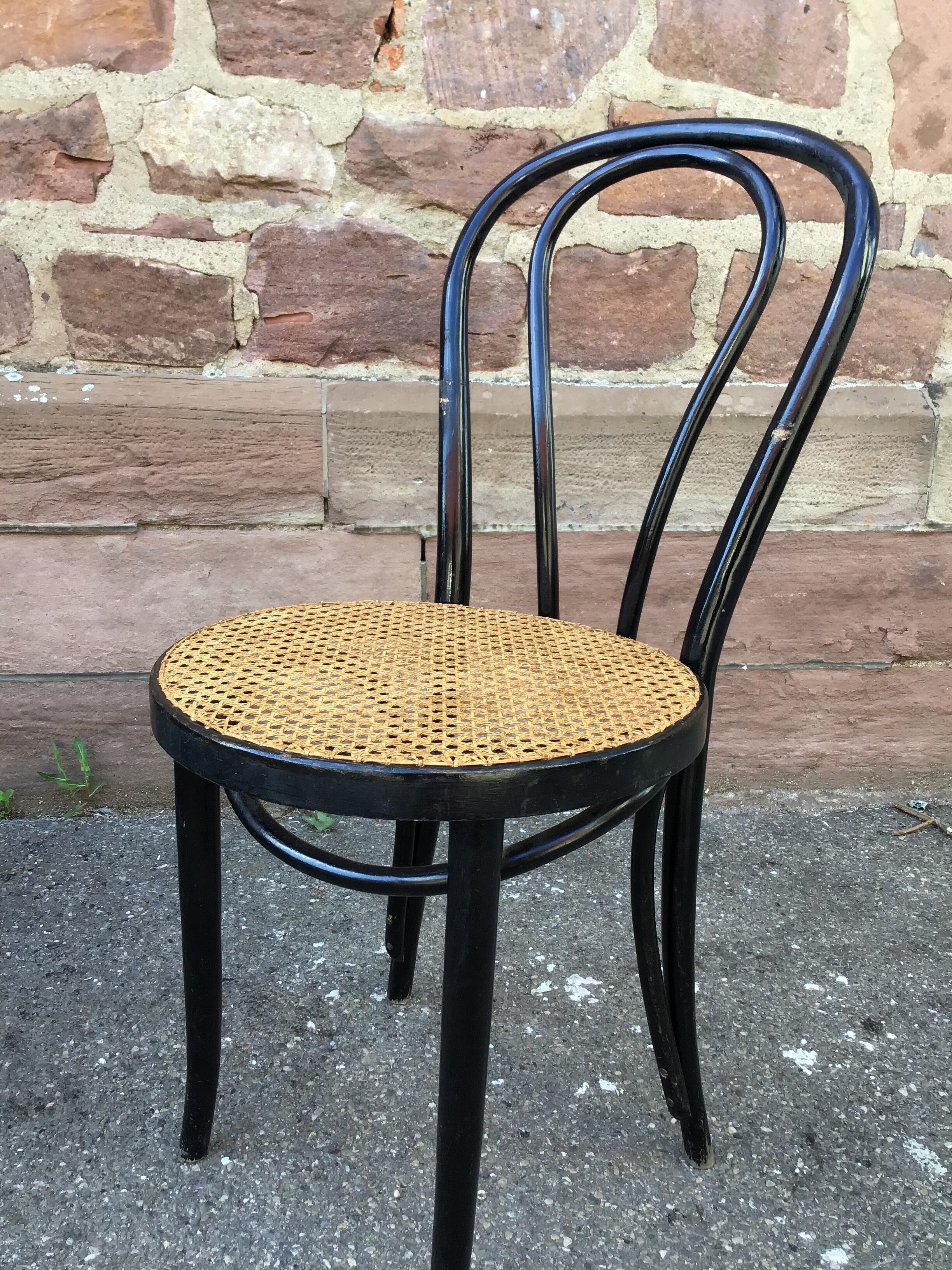 4 Viennese chairs curved wood Tuna blackened wood