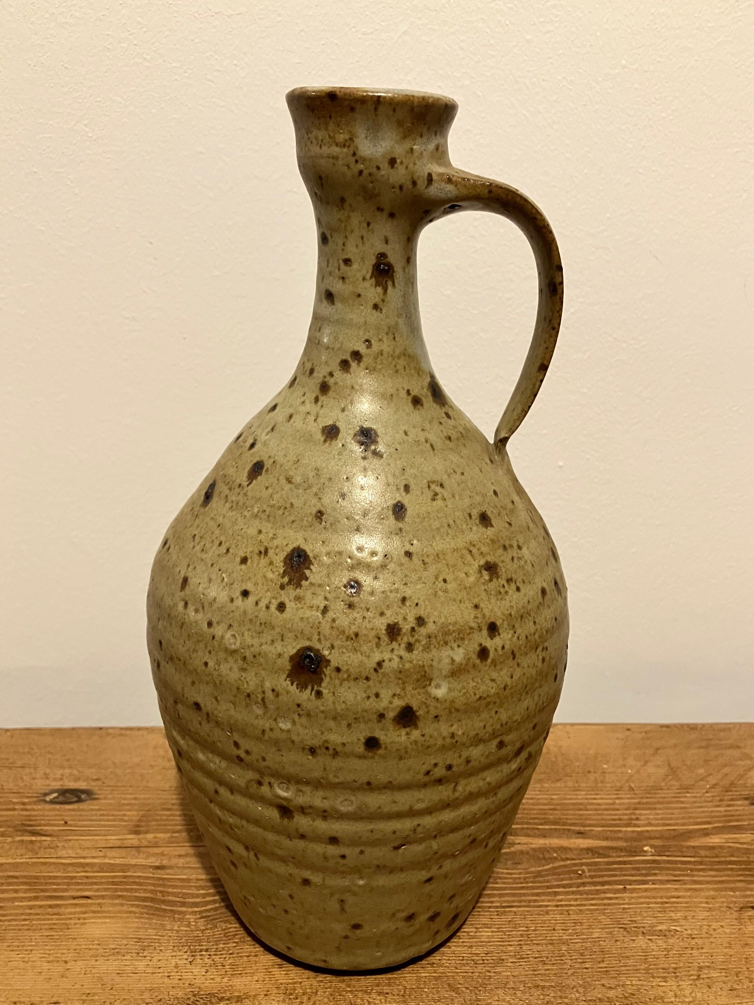 Pyrite stoneware vase signed GRM