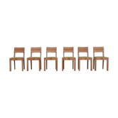 Set of six  art deco dining chairs