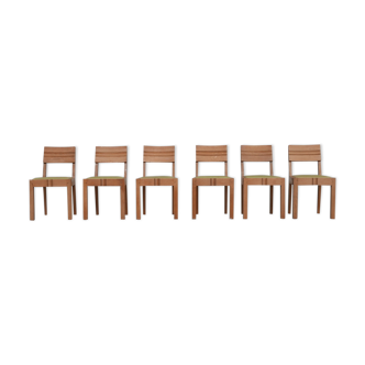 Ensemble de six chaises de salle à manger Art déco
