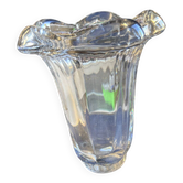 Vase tulipe en cristal de Daum années 60