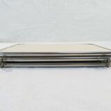 Old vintage barber triptych mirror