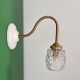 Vintage moulded glass tulip swan neck wall light