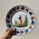 6 Quimper plates with old ceramic characters