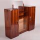 Art Deco Mahogany Sideboard with Mirror, France, 1920s