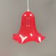 Red vintage hanging lamp made from ABC plastic. Denmark 1980s